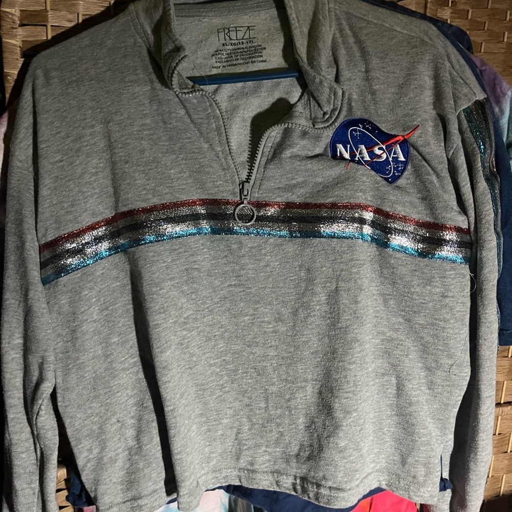 Freeze Gray Quarter-Zip with NASA Logo